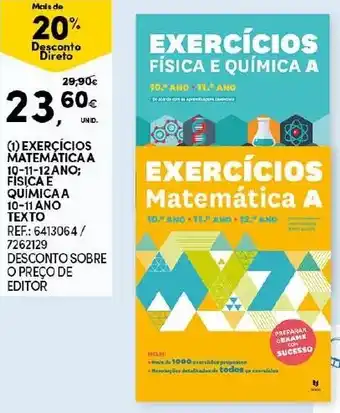 Continente Exercícios Matemática A 10-11-12 Ano; Fisica E Química A 10-11 Ano Texto promoção