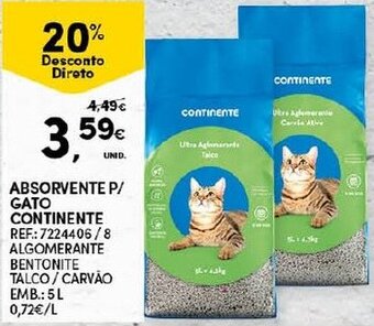 Continente Absorvente P/Gato Continente 5L promoção