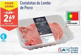 ALDI Costeletas do Lombo de Porco 600g promoção