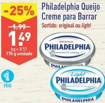 ALDI Philadelphia Queijo Creme para Barrar 175g promoção