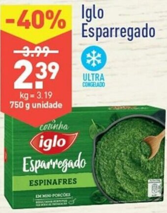 ALDI Iglo Esparregado 750g promoção