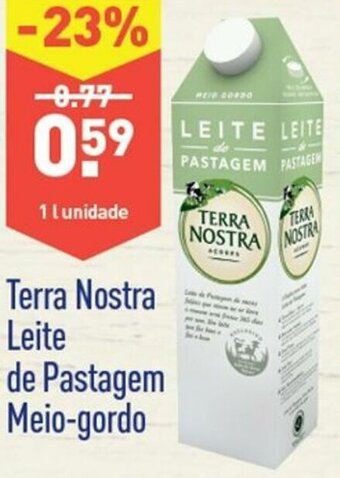 ALDI Terra Nostra Leite de Pastagem Meio-gordo 1L promoção