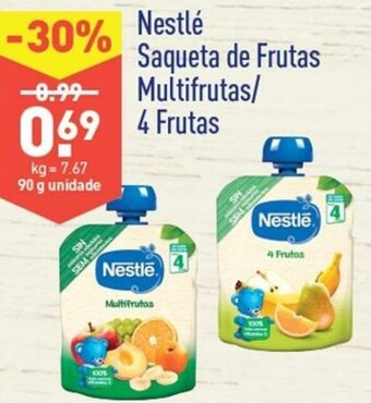 ALDI Nestlé Saqueta de Frutas Multifrutas/4Frutas 90g promoção