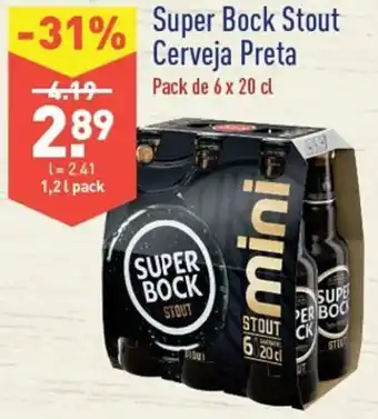 ALDI Super Bock Stout Cerveja Preta 6x20cl promoção