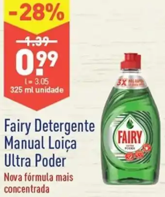 ALDI Fairy Detergente Manual Loiça Ultra Poder 325ml promoção