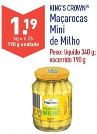 ALDI King's Crown Maçarocas Mini de Milho 190g promoção