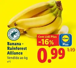 Lidl Banana Rainforest Alliance promoção