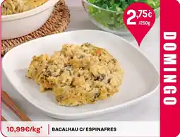 Intermarché Bacalhau c/ espinafres promoção