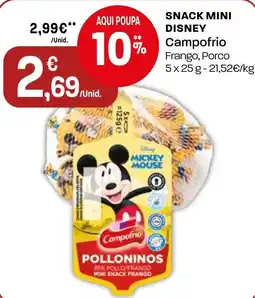Intermarché Snack mini disney Campofrio promoção