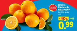 Lidl Laranja Citrinos do Algarve IGP promoção