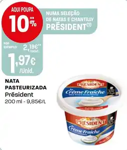 Intermarché Nata pasteurizada Président promoção