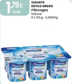 Intermarché Iogurte estilo grego pâturages natural promoção