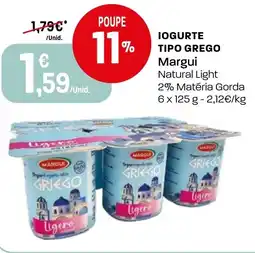 Intermarché Iogurte tipo grego Margui promoção