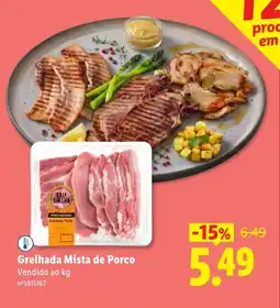 Lidl Grelhada Mista de Porco promoção