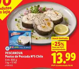 Lidl PESCANOVA Postas de Pescada N°5 do Chile promoção