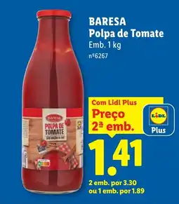 Lidl BARESA Polpa de Tomate promoção