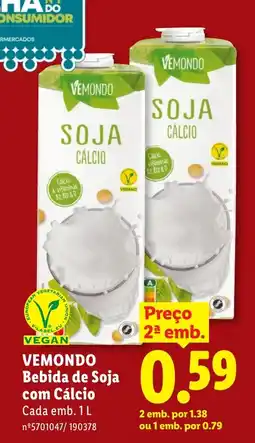 Lidl VEMONDO Bebida de Soja com Cálcio Cada promoção