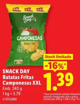 Lidl SNACK DAY Batatas Fritas Camponesas XXL promoção