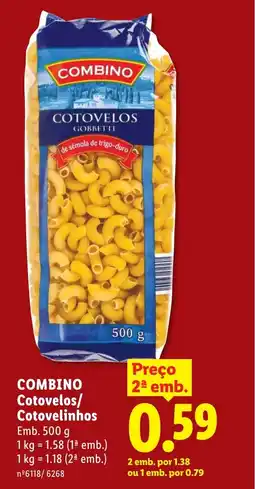 Lidl COMBINO Cotovelos/ Cotovelinhos promoção