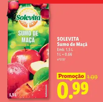 Lidl SOLEVITA Sumo de Maçã promoção