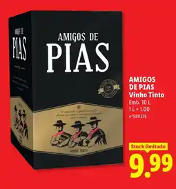 Lidl AMIGOS DE PIAS Vinho Tinto promoção