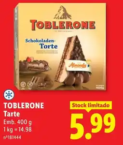 Lidl TOBLERONE Tarte promoção