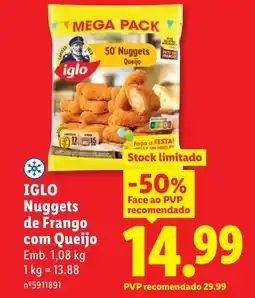 Lidl IGLO Nuggets de Frango com Queijo promoção