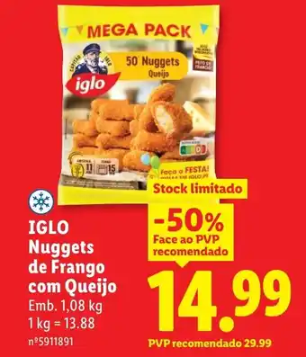 Lidl IGLO Nuggets de Frango com Queijo promoção