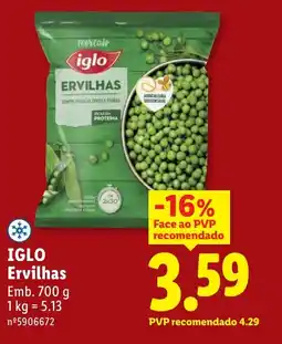 Lidl IGLO Ervilhas promoção