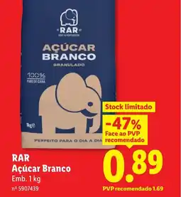 Lidl RAR Açúcar Branco promoção