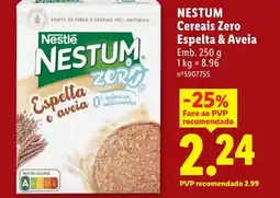 Lidl NESTUM Cereais Zero Espelta & Aveia promoção