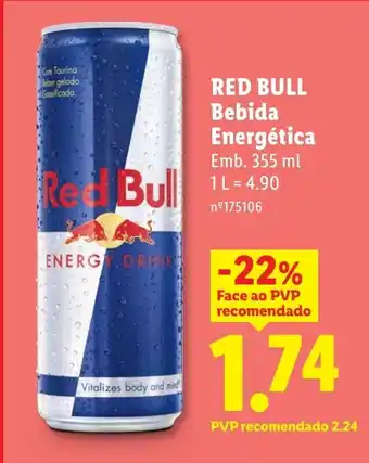 Lidl RED BULL Bebida Energética promoção