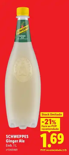 Lidl SCHWEPPES Ginger Ale promoção