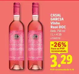 Lidl CASAL GARCIA Vinho Rosé DOC promoção