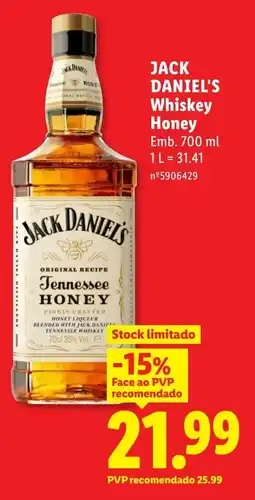 Lidl JACK DANIEL'S Whiskey Honey promoção