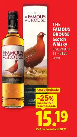 Lidl THE FAMOUS GROUSE Scotch Whisky promoção