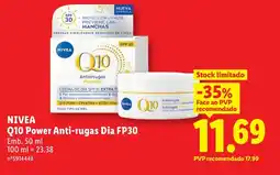 Lidl NIVEA Q10 Power Anti-rugas Dia FP30 promoção