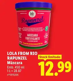 Lidl LOLA FROM RIO RAPUNZEL Máscara promoção