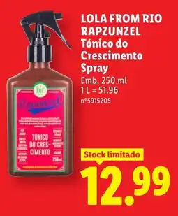 Lidl LOLA FROM RIO RAPZUNZEL Tónico do Crescimento Spray promoção