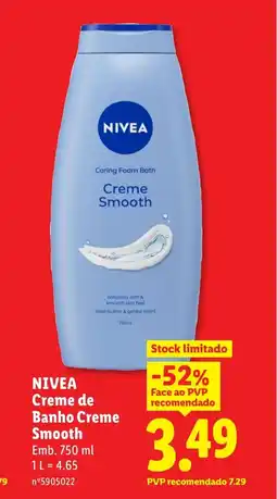 Lidl NIVEA Creme de Banho Creme Smooth promoção