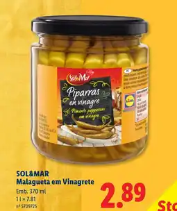 Lidl SOL&MAR Malagueta em Vinagrete promoção