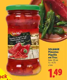 Lidl SOL&MAR Pimentos Piquillo em Tiras promoção