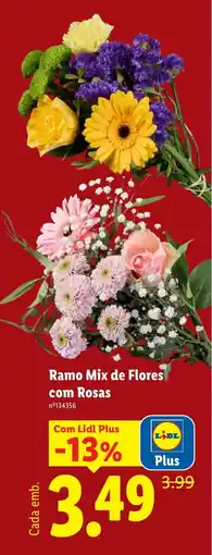 Lidl Ramo Mix de Flores com Rosas promoção