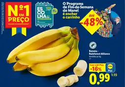 Lidl Banana Rainforest Alliance promoção