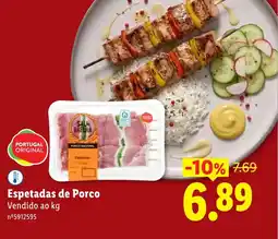 Lidl Espetadas de Porco promoção
