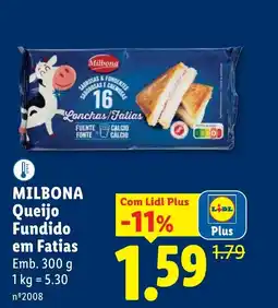 Lidl MILBONA Queijo Fundido em Fatias promoção