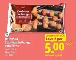 Lidl MONISSA Coxinhas de Frango Para Forno promoção