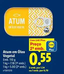 Lidl Atum em Óleo Vegetal promoção