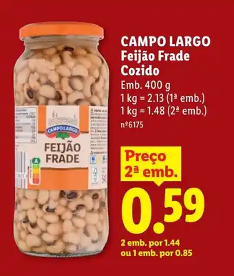 Lidl CAMPO LARGO Feijão Frade Cozido promoção