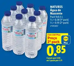 Lidl NATURIS Água de Nascente promoção
